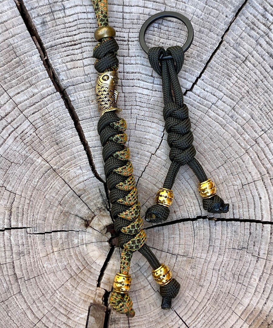 PC SET Fisherman's EDC Paracord Lanyard for Knife, Fisher